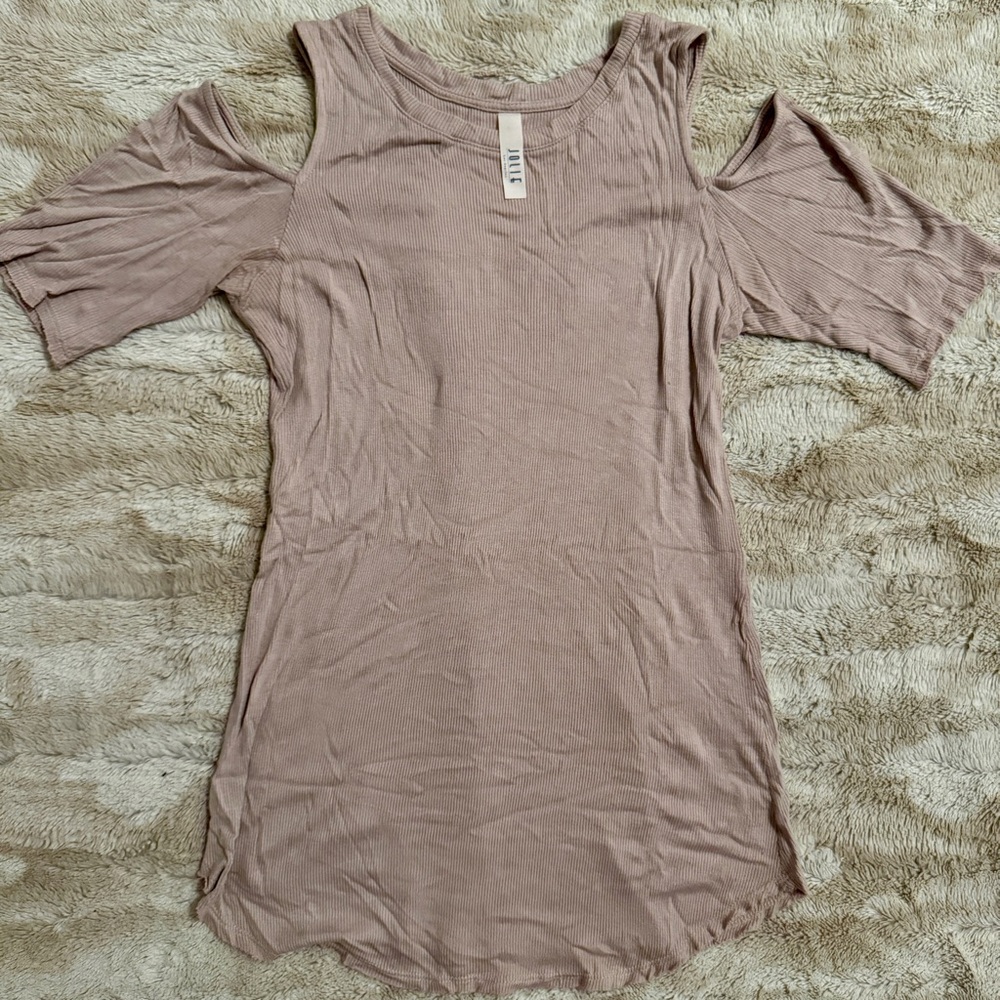Blush Pink Cold Shoulder Tunic